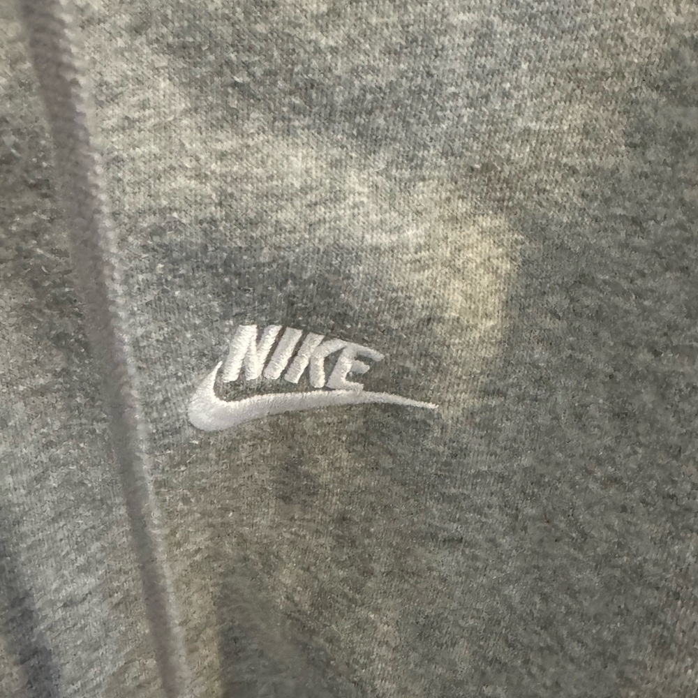 Nike Heather Gray Fleece Hoodie - Picture 4 of 5
